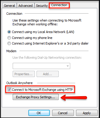 exchange server for outlook 2010