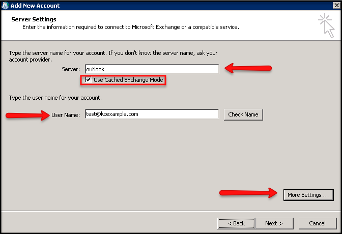how do i connect to the microsoft exchange server