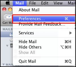 mac mail update password