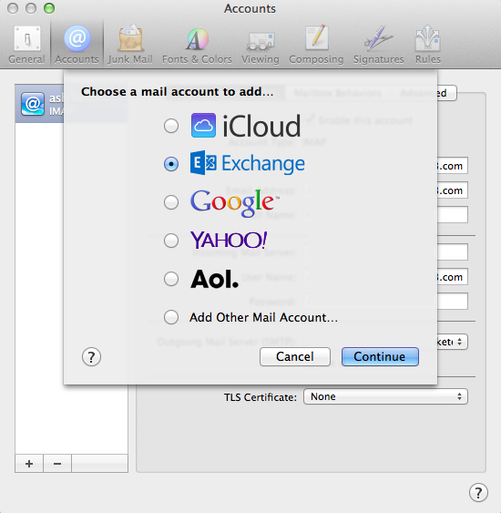 how to add mail account on mac