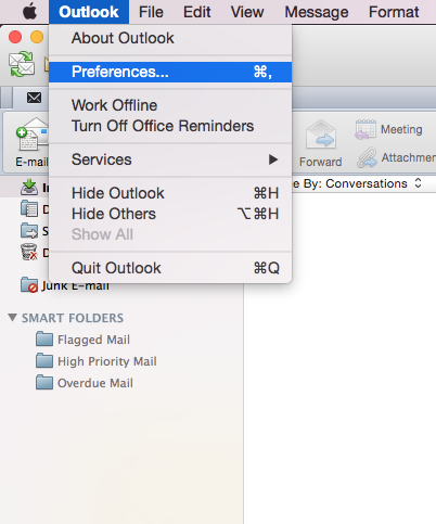 how to log out of email on outlook app on mac